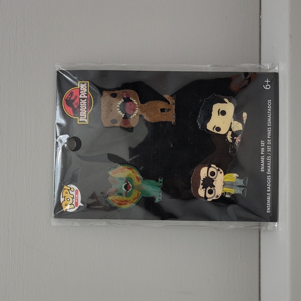Pop Jurassic Park Nwtg Set of 4 Pins